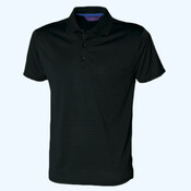 Henbury Coolplus® Textured Stripe Piqué Polo Shirt